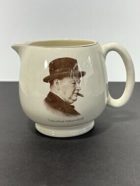 Vintage Masons England Winston Churchill Creamer Pitcher Transferware Jug